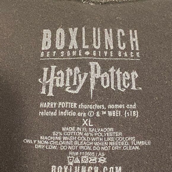 Box Lunch Harry Potter Basic Short Sleeve Solid Black T-Shirt XL, - Picture 2 of 5